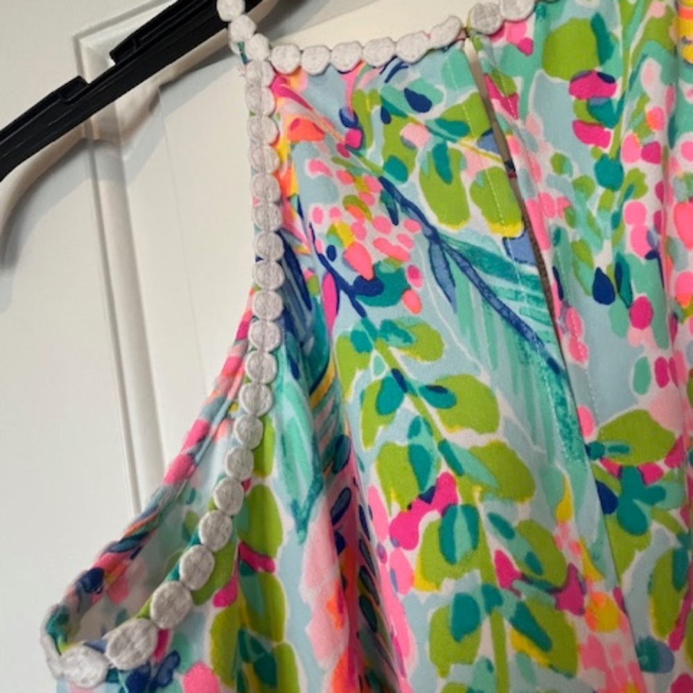 Lilly Pulitzer Pearl Soft Shift Halter Dress Sz M Preppy Summer Quiet Luxury - Picture 5 of 11